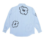 Empty Reference Striped Hand Painted Flowers Shirt