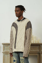 Empty Reference Beige Stitched Sweater