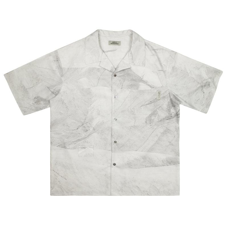 Empty Reference Earth Texture Cuban Shirt