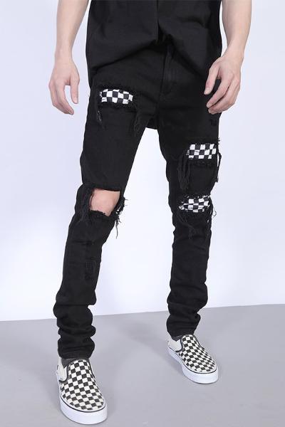 CZ Checkered Jeans