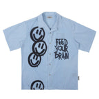 Empty Reference Smiley Graffiti Print Cuban Shirt