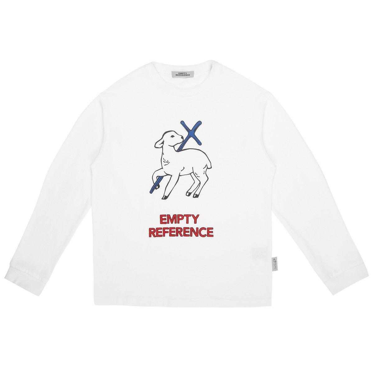 Empty Reference White Lamb Print L/S Tee