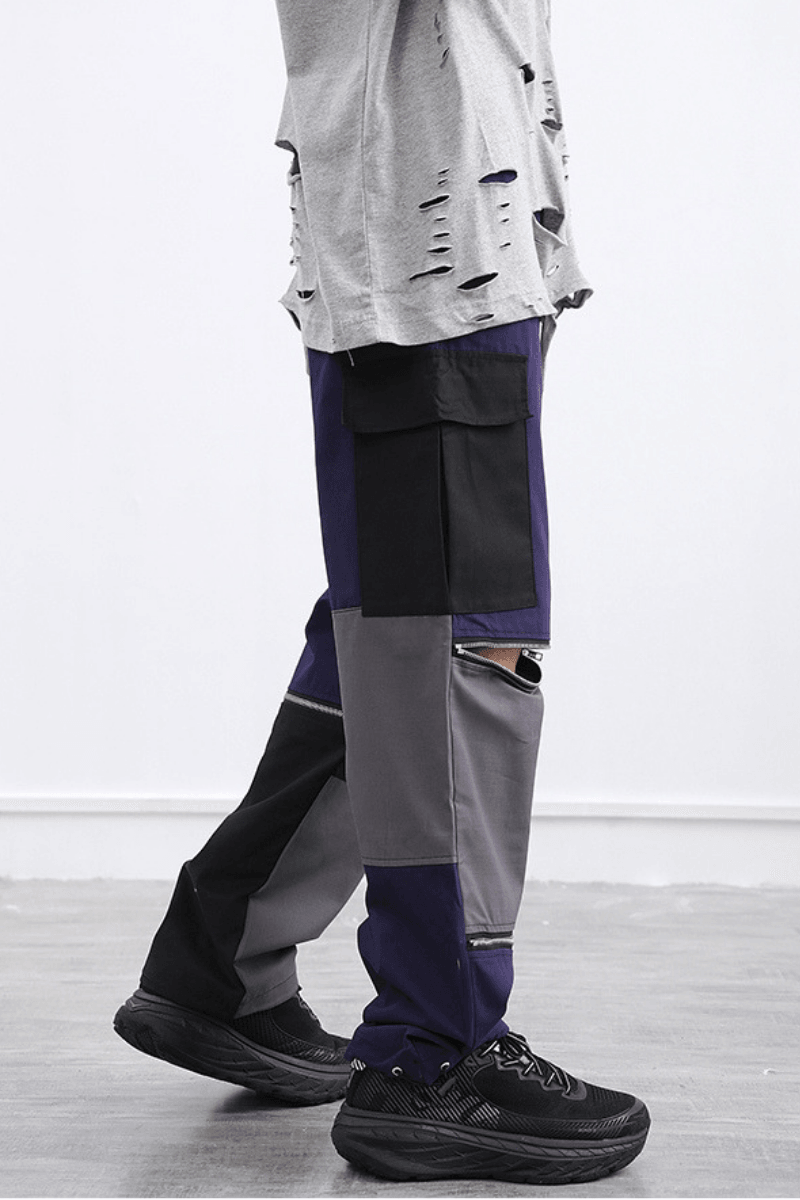 CZ Purple/Gray Patchwork Cargos