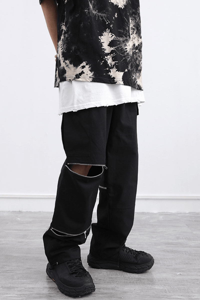 CZ Pure Black Patchwork Cargos