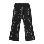 Empty Reference Lightnings Printed Flared Trousers