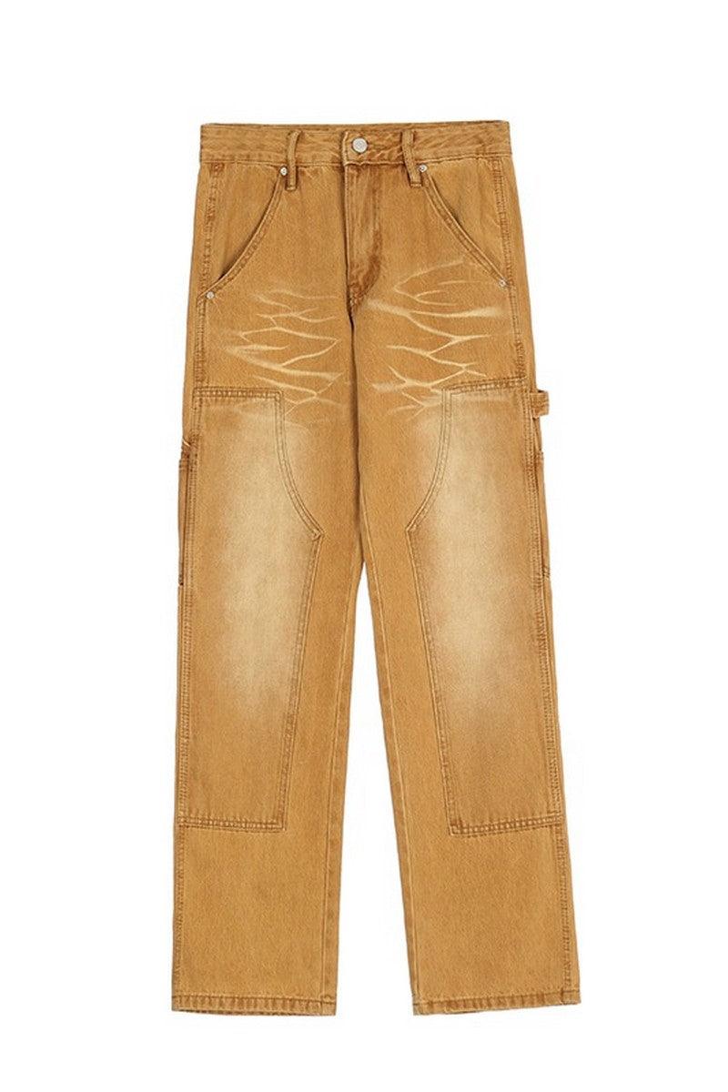 CZ Washed Ocher Tooling Jeans