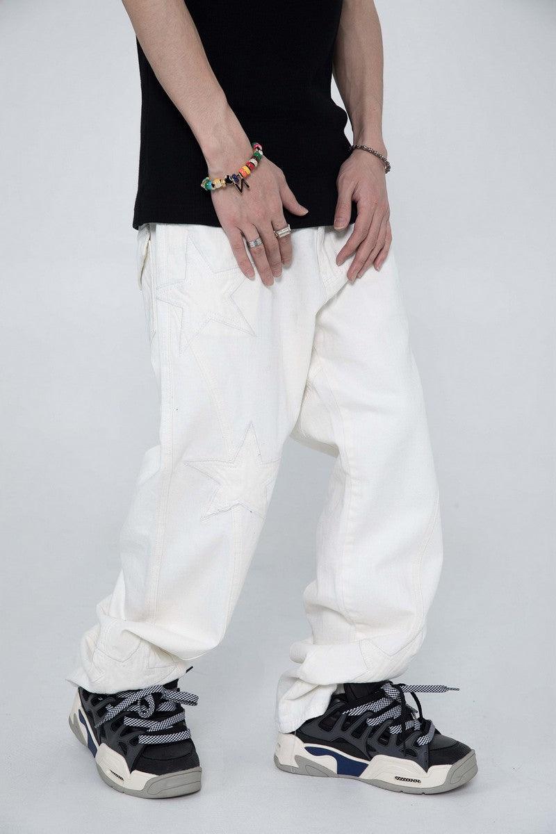 Stars Embroidered Jeans