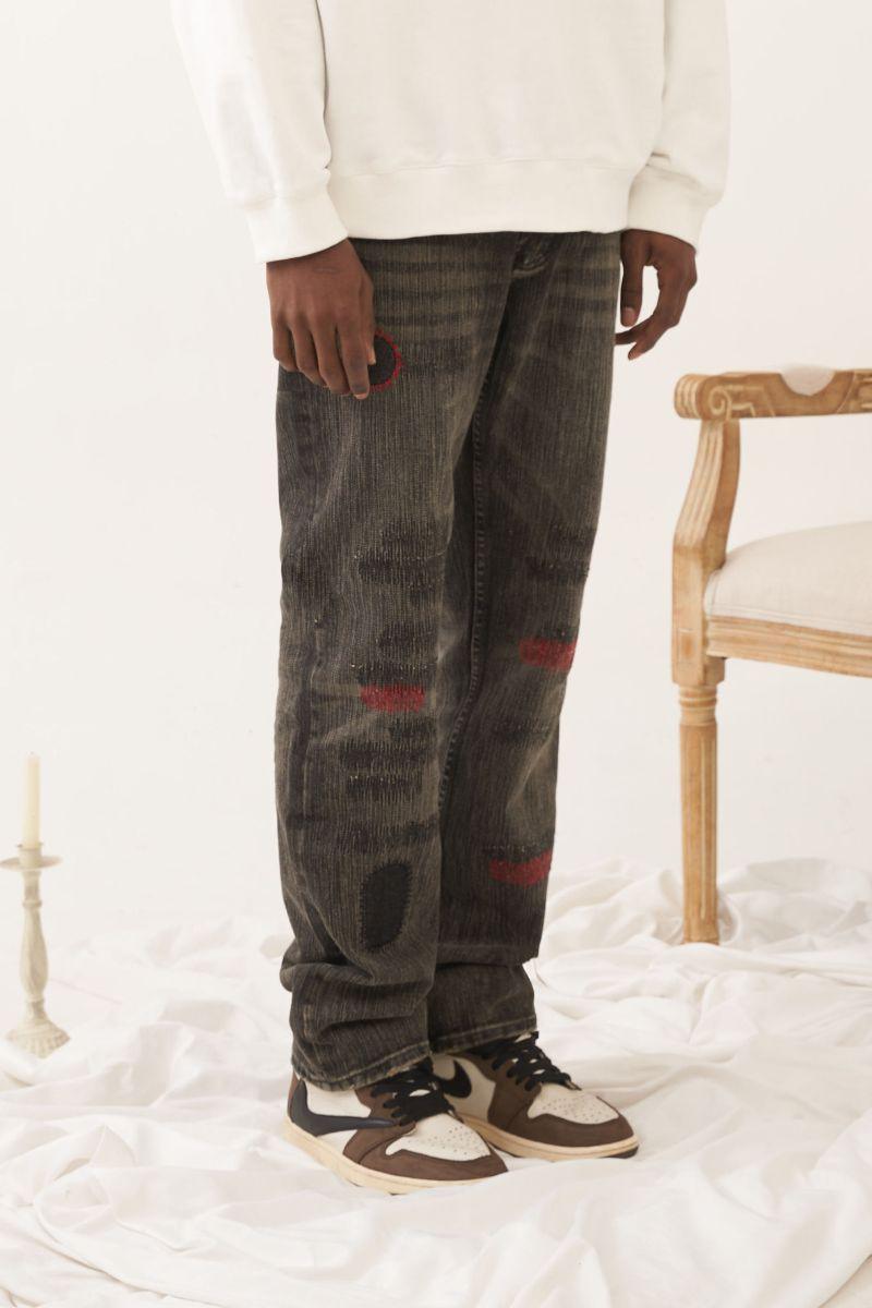 Empty Reference Patches Loose Jeans