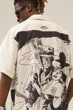 Empty Reference Killer Print Retro Cuban Shirt