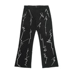 Empty Reference Lightnings Printed Flared Trousers