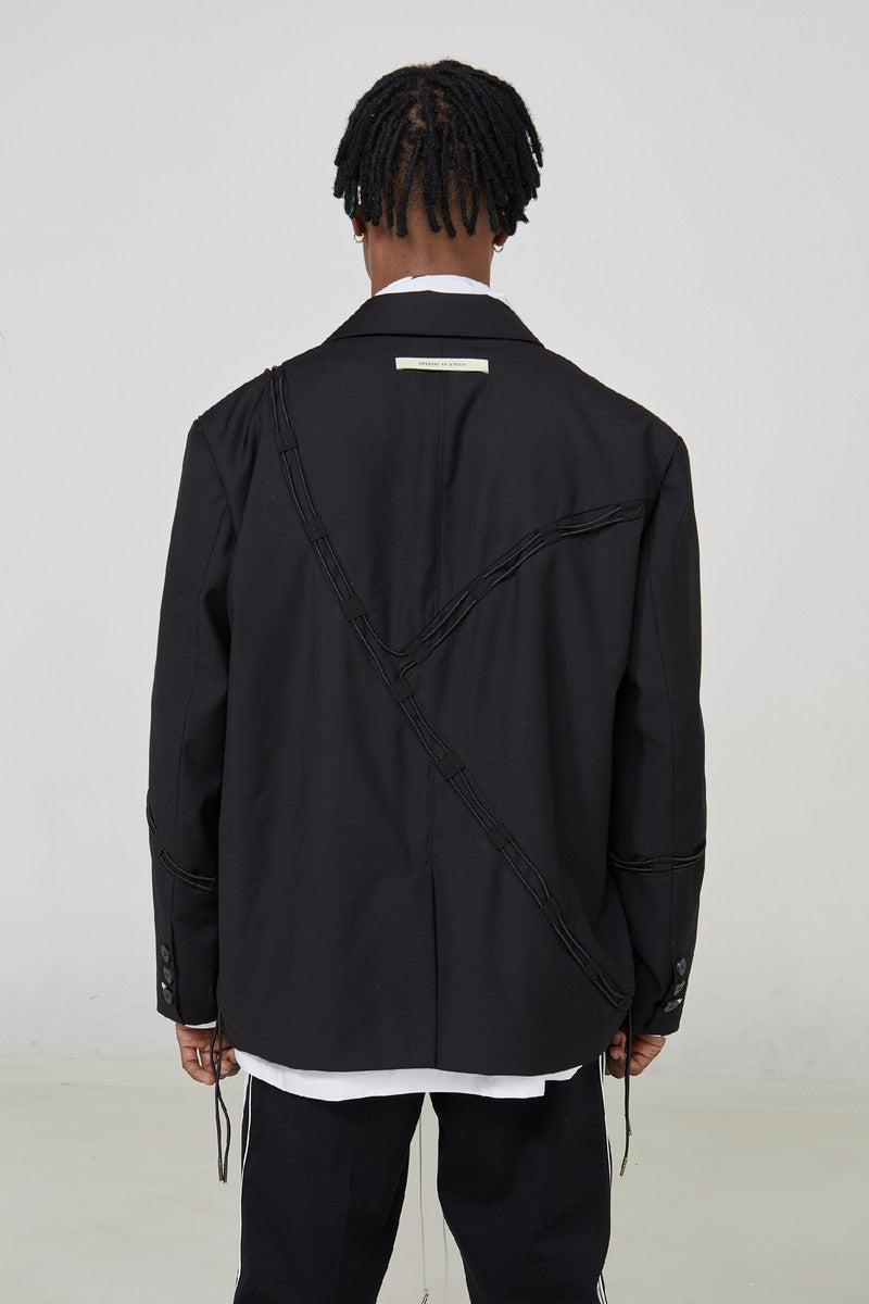 STEEPC Drawstrings Tailored Suit Jacket